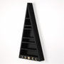 Hanah Home Cry002-S Estantería de pared de madera maciza Negra